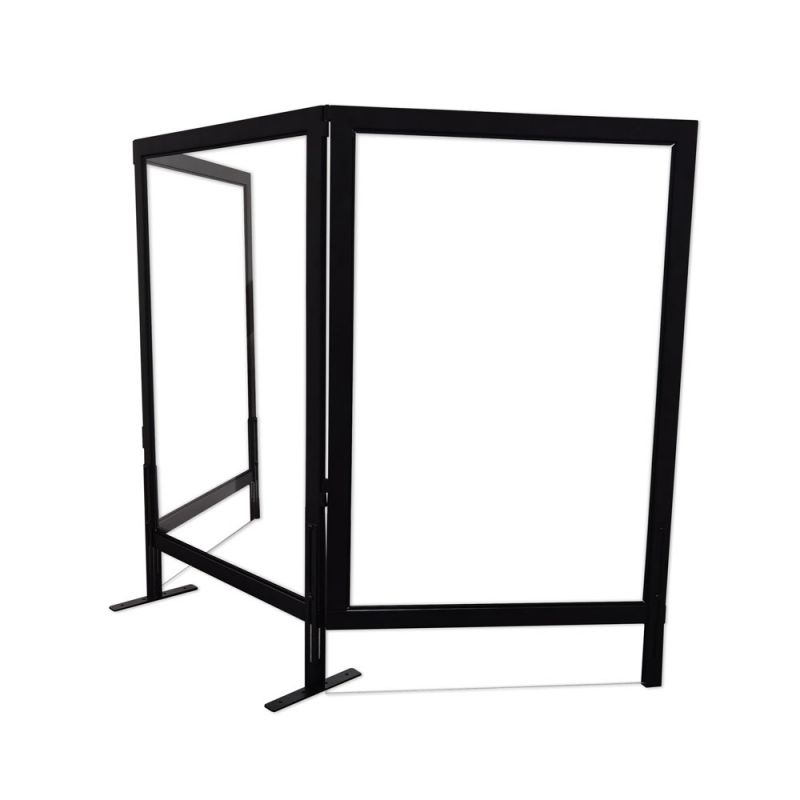 Office Source Optional Clear Acrylic Side Panel with Black Frame
