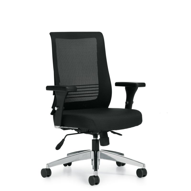 Offices to Go Black Back Synchro-Tilter Task Chair