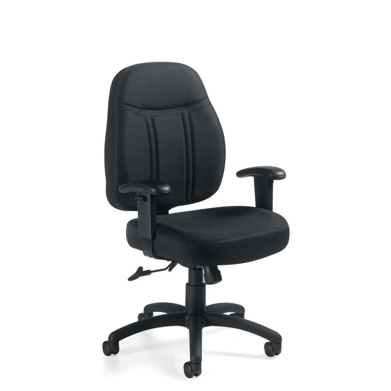 Offices to Go Black Low Back Tilter Task Chair