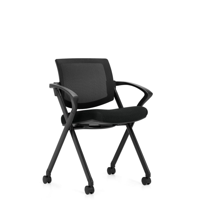 Offices to Go Mesh Back Flip Seat Nesting Chair