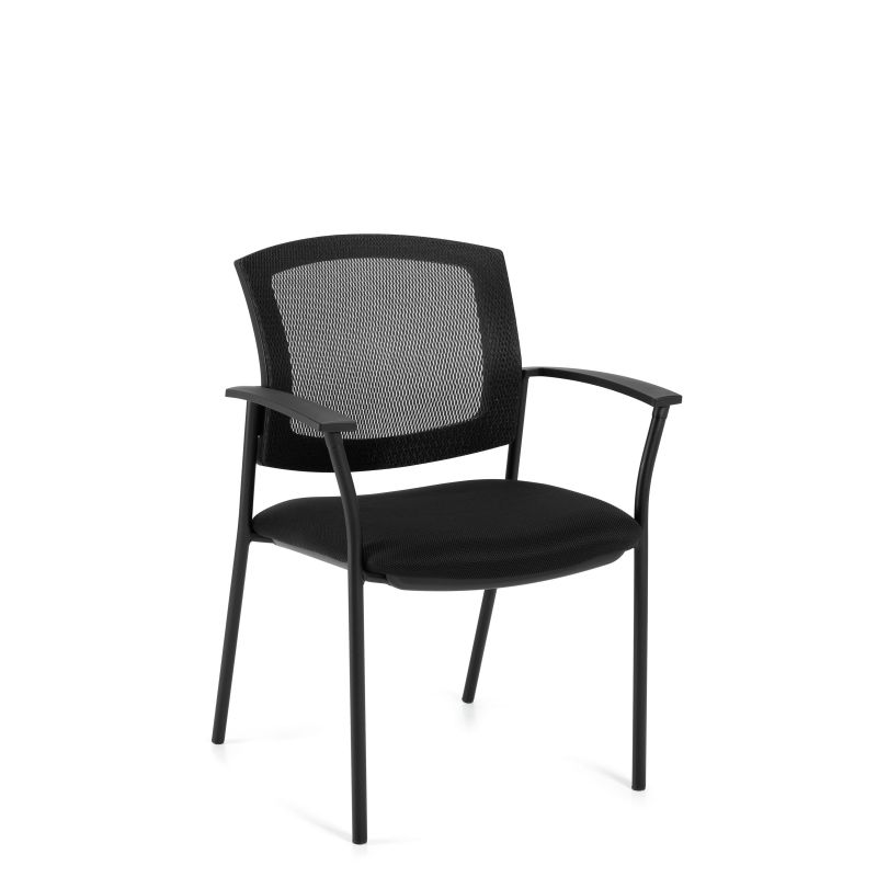 Offices to Go Mesh Back Guest Chair with Arms