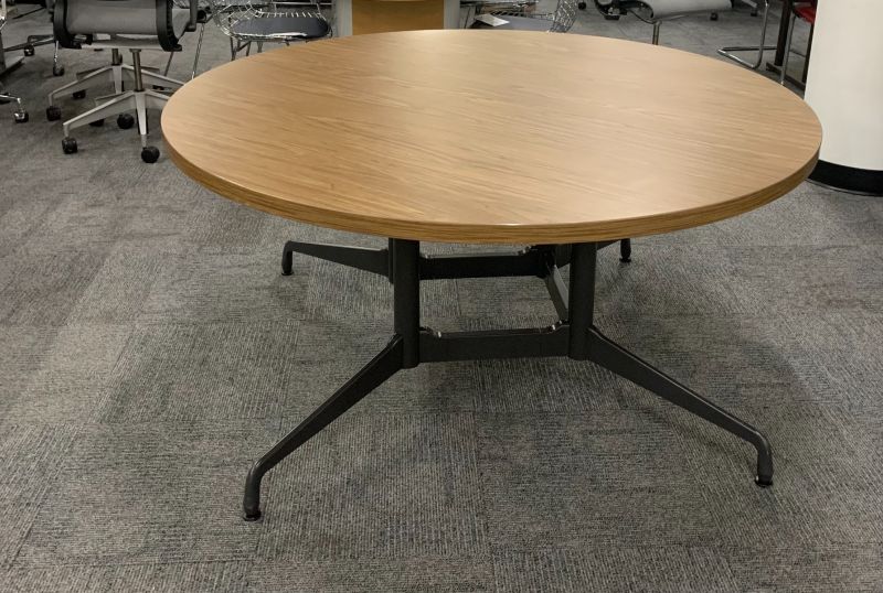 59" Round Conference Table w/ Eames Base (Walnut)