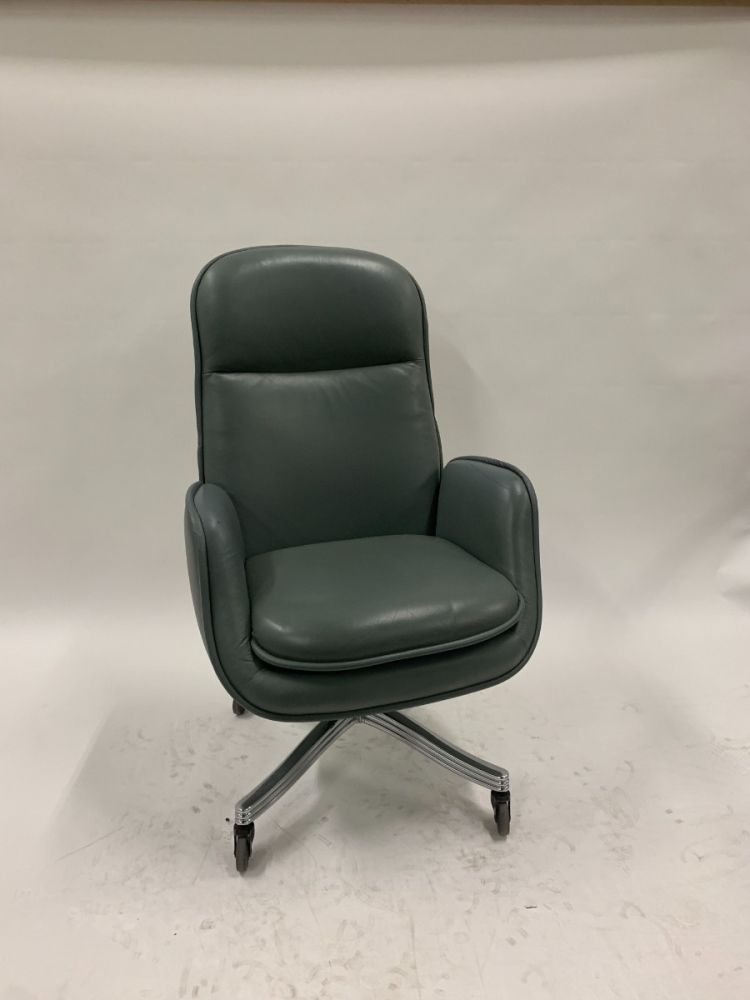 Sunar Hauserman Conference Chair (Blue Leatherette)