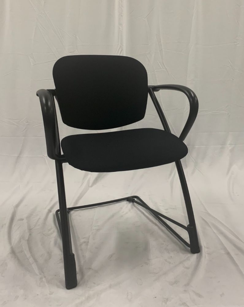 Reupholstered Steelcase Ally Side Chair (Black)