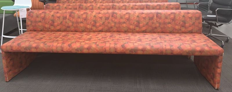 8' Coalesse Sofa (Orange Patterned)