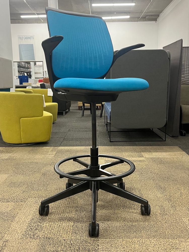 Steelcase Cobi Stool Chair (Blue/Black)