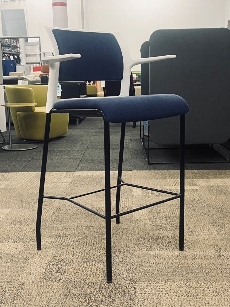Steelcase Move Bar Height Stools (Blue/White)