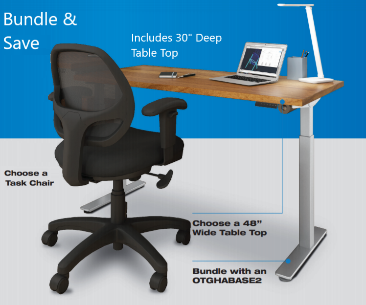 Offices to Go 48"Wx30"D Work From Home Bundle