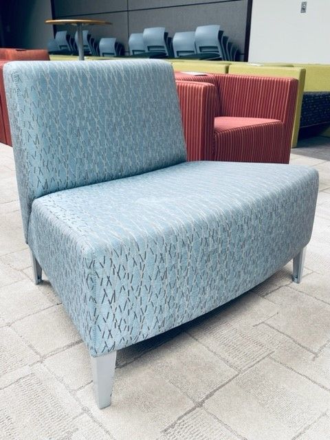 Steelcase Circa 1 Lounge Chair (Aqua Speckled Fabric)