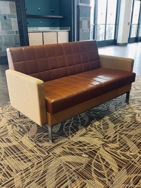Steelcase Millbrae Contract Love Seat (Caramel/Light Brown)