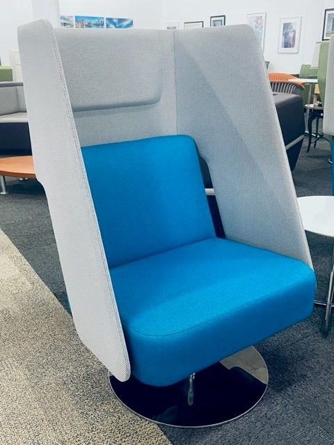 Visor Lounge Chair by Encore Seating (Blue/Grey)