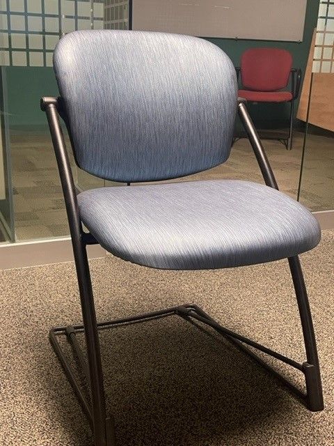 Steelcase Ally Multi Purposed Side Chair (Blue Stripes)