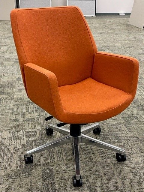 Steelcase Bindu Mid - Back Conference Chair (Orange/Chrome)