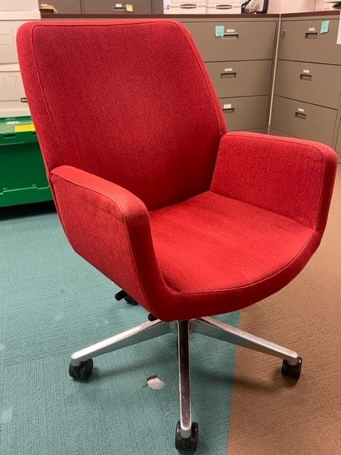 Steelcase Bindu Mid-Back Conference Chair (Red/Chrome)