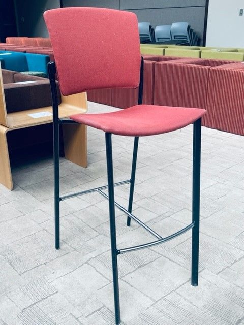 Steelcase Bar Height Stools (Red/Black)