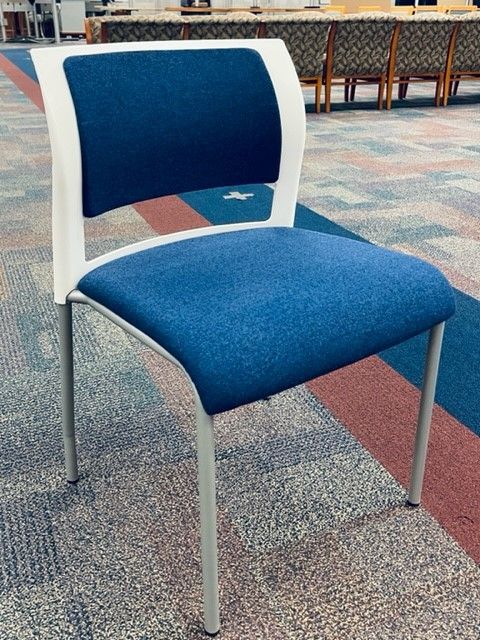 Steelcase Move Guest Side Chair (White/Blue)