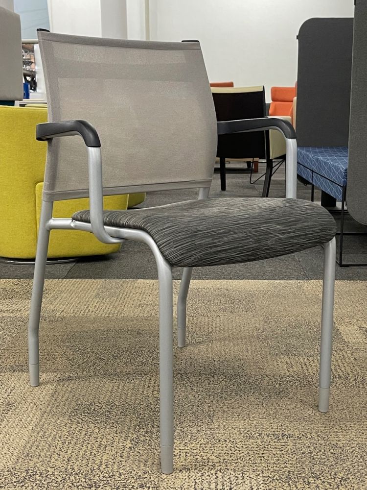 SitOnIt Seating Wit Stack Chair (Grey/Grey)