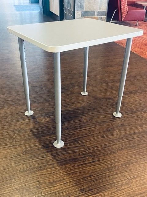 Steelcase 30" x 24" Grey Squared Enea Cafe Table